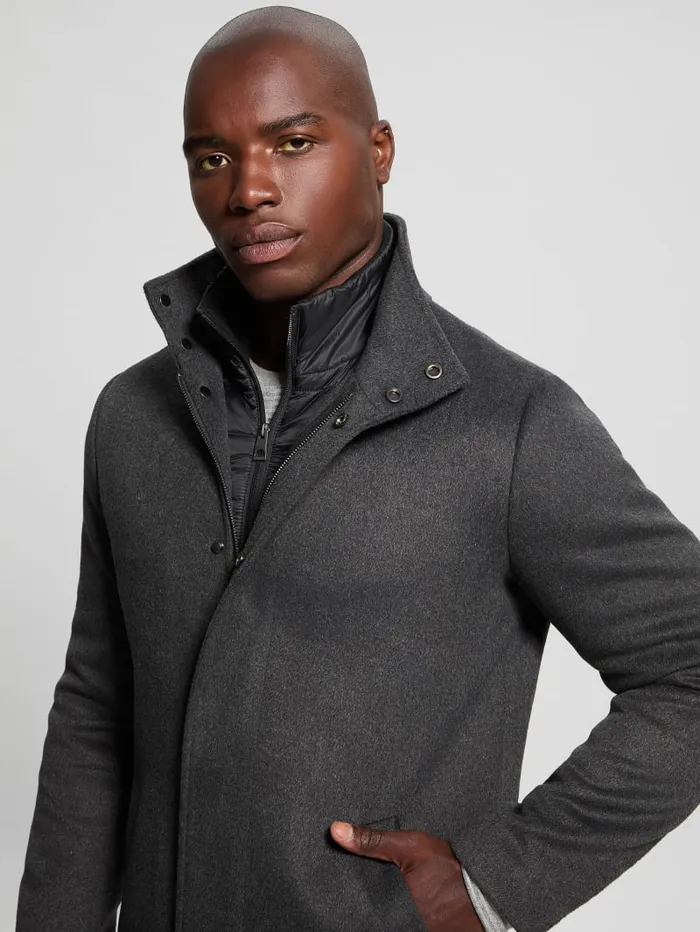 GUESS Jackets and Coats Eco WoolBlend Urban Coat Gray 8211 Men