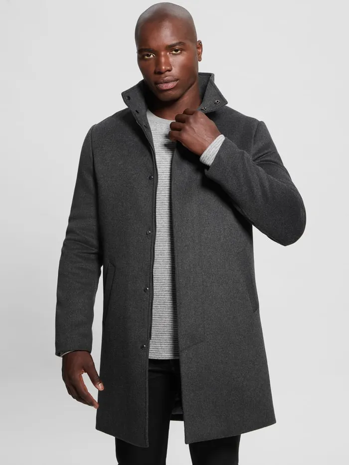 GUESS Jackets and Coats Eco WoolBlend Urban Coat Gray 8211 Men