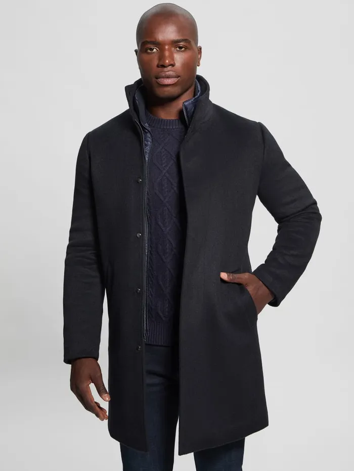 GUESS Jackets and Coats Eco WoolBlend Urban Coat Gray 8211 Men