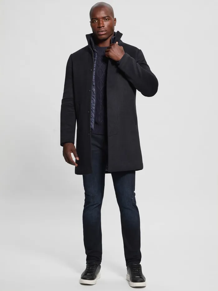 GUESS Jackets and Coats Eco WoolBlend Urban Coat Gray 8211 Men