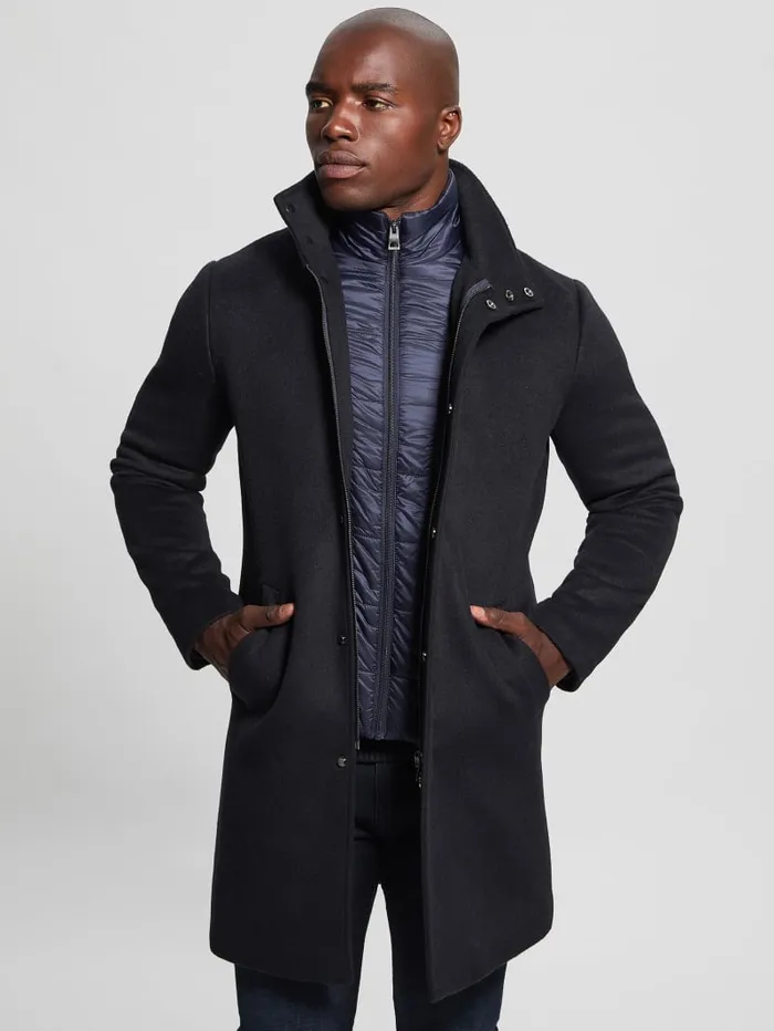 GUESS Jackets and Coats Eco WoolBlend Urban Coat Gray 8211 Men