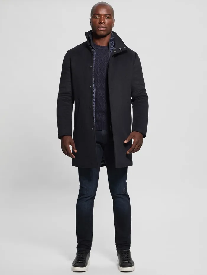 GUESS Jackets and Coats Eco WoolBlend Urban Coat Gray 8211 Men