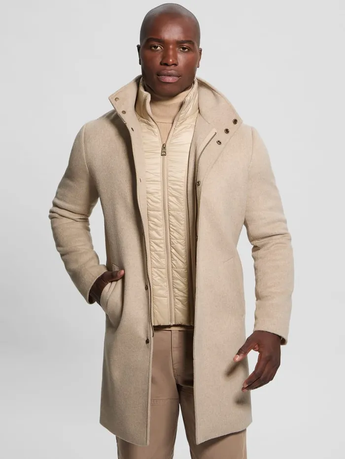 GUESS Jackets and Coats Eco WoolBlend Urban Coat Gray 8211 Men