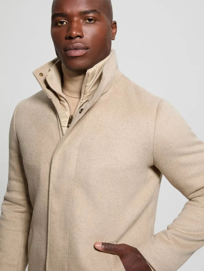 GUESS Jackets and Coats Eco WoolBlend Urban Coat Gray 8211 Men