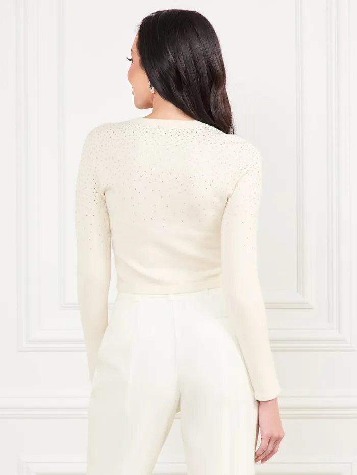 GUESS Jackets and Coats Jen Sweater Cardigan White 8211 Women