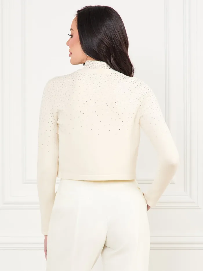 GUESS Jackets and Coats Jen Sweater Cardigan White 8211 Women