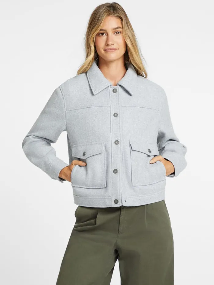 GUESS Jackets and Coats Napped Jacket Black 8211 Women