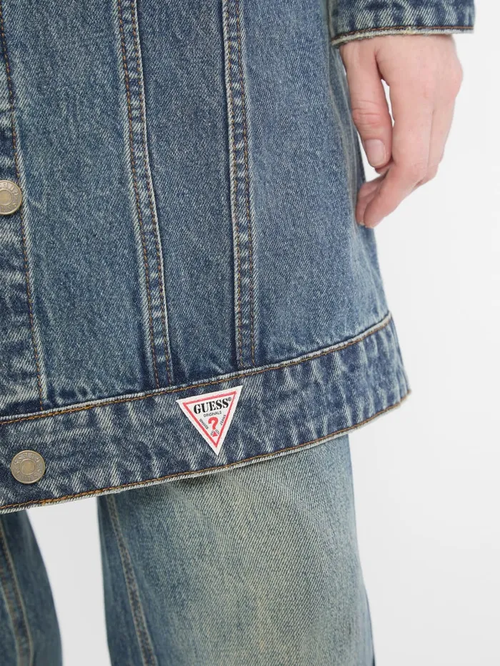 GUESS Jackets and Coats Originals Denim Trucker Coat Blue 8211 Women