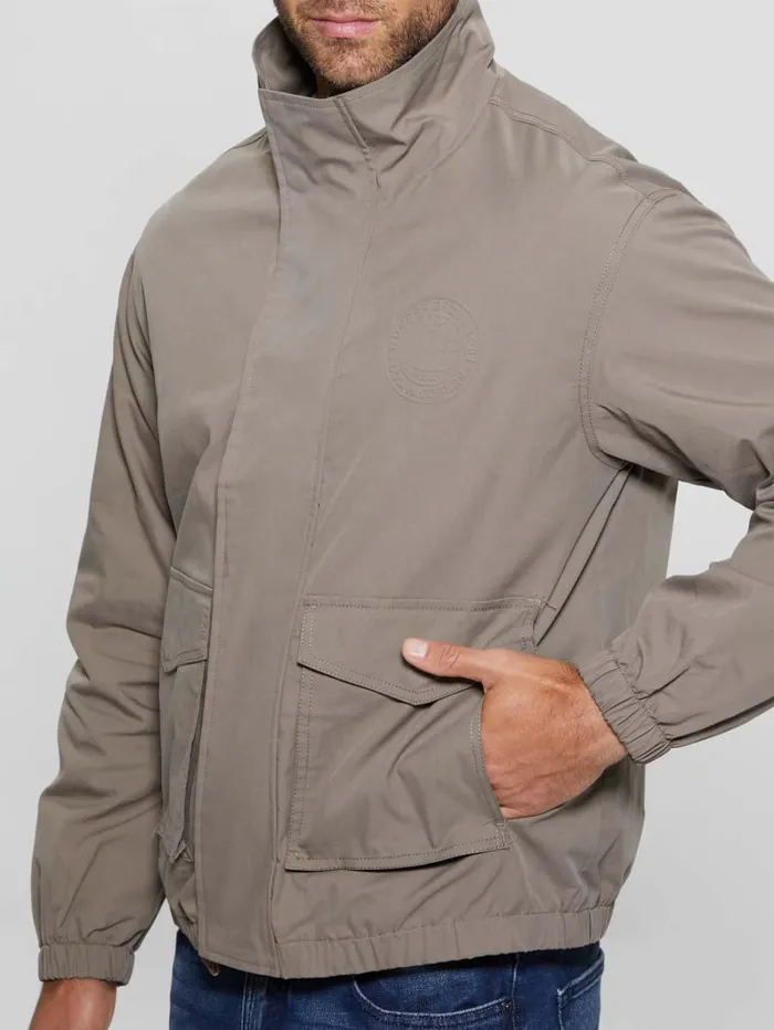 GUESS Jackets and Coats Paul Essential Twill Utility Jacket Beige 8211 Men