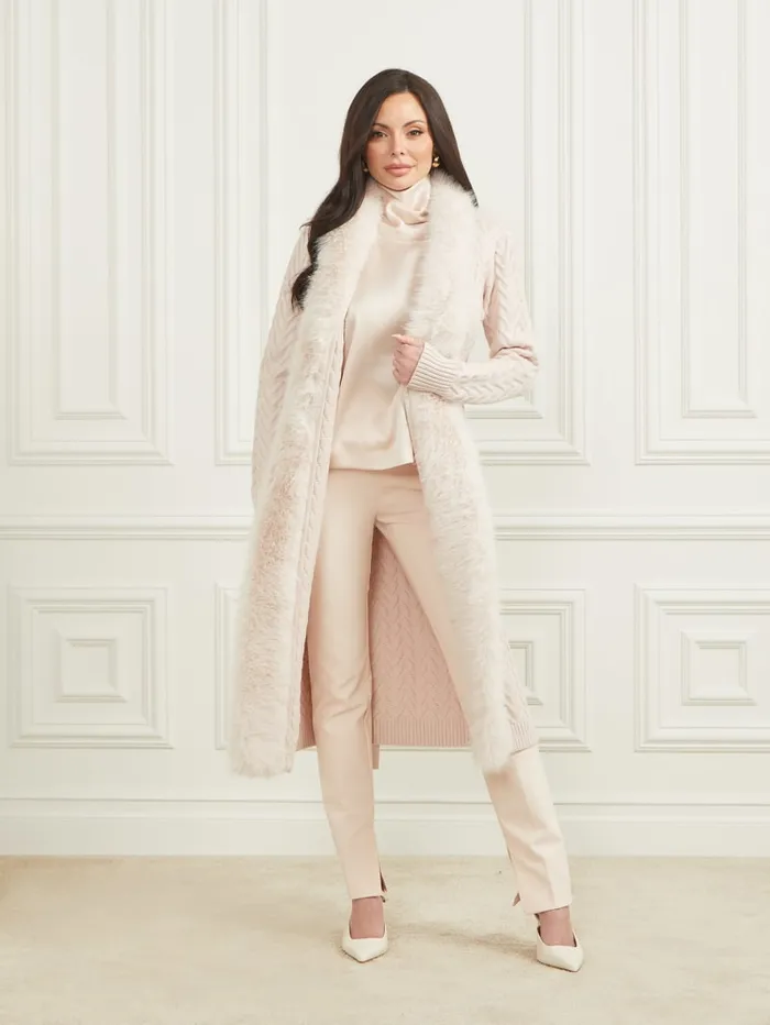 GUESS Jackets and Coats Paula Wrap Cardigan Coat Pink 8211 Women