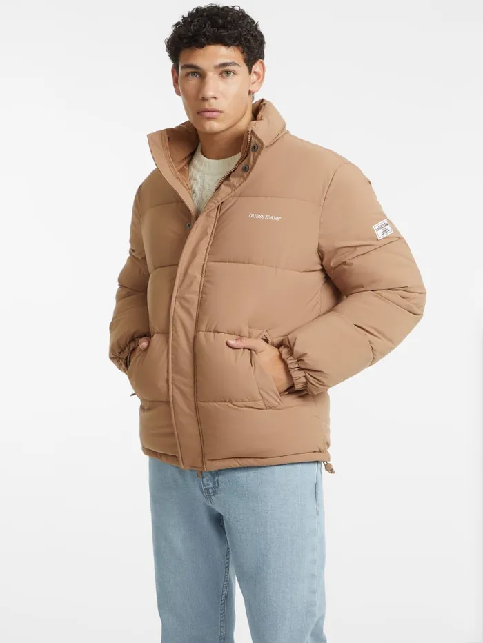 GUESS Jackets and Coats Regular Puffer Jacket White 8211 Men