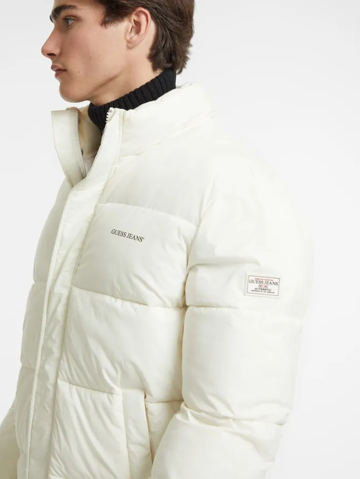 GUESS Jackets and Coats Regular Puffer Jacket White 8211 Men