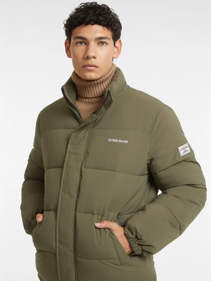 GUESS Jackets and Coats Regular Puffer Jacket White 8211 Men