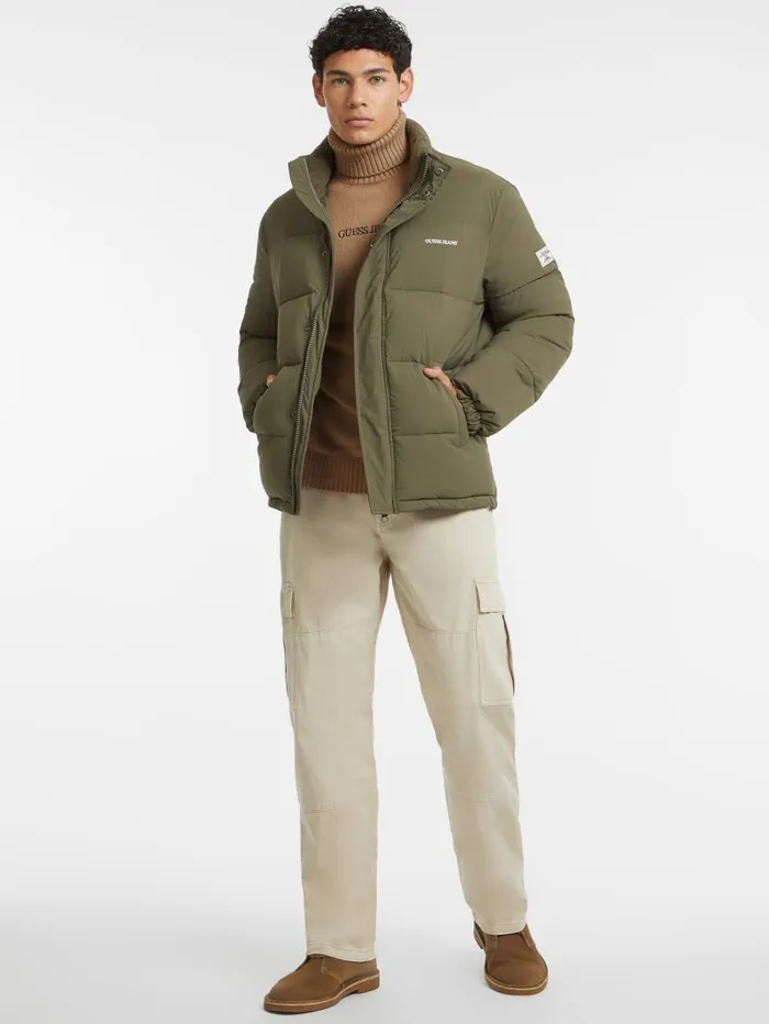 GUESS Jackets and Coats Regular Puffer Jacket White 8211 Men