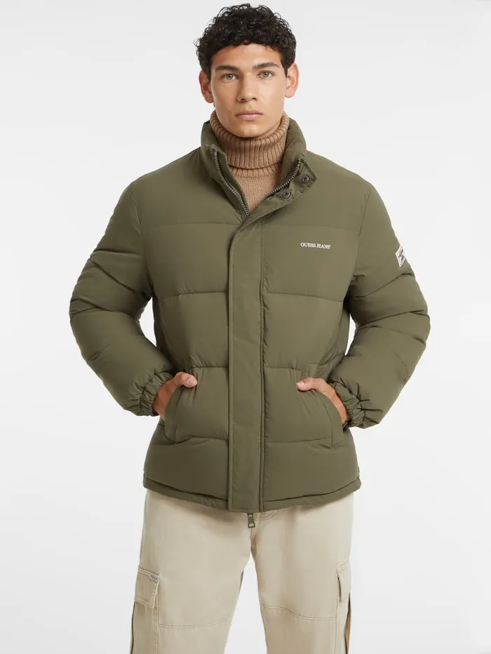 GUESS Jackets and Coats Regular Puffer Jacket White 8211 Men