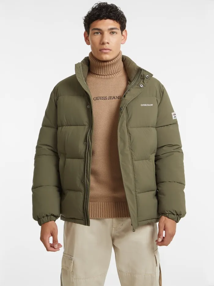 GUESS Jackets and Coats Regular Puffer Jacket White 8211 Men