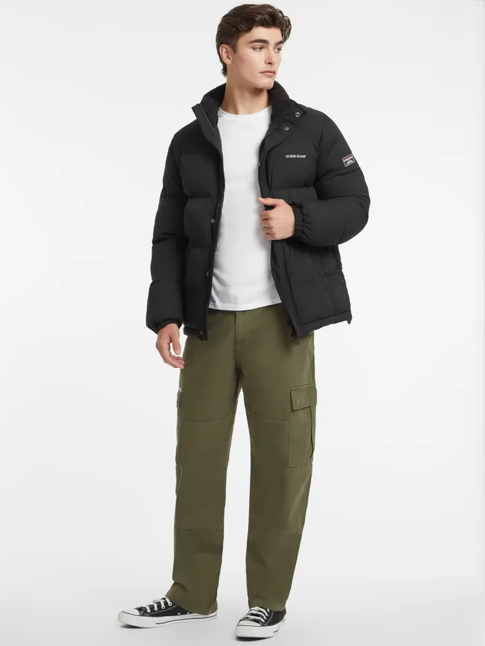 GUESS Jackets and Coats Regular Puffer Jacket White 8211 Men