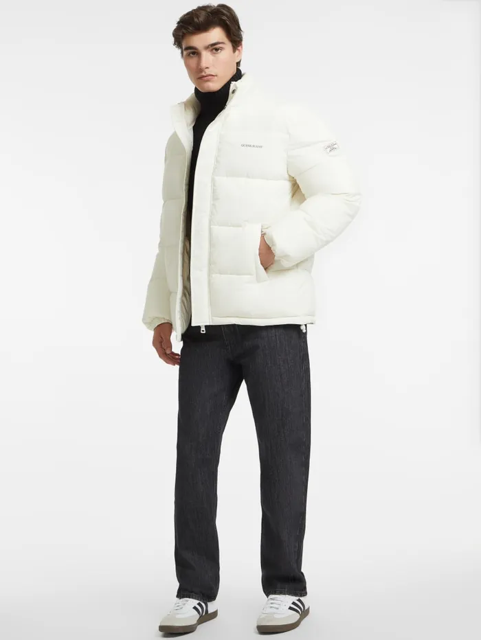 GUESS Jackets and Coats Regular Puffer Jacket White 8211 Men
