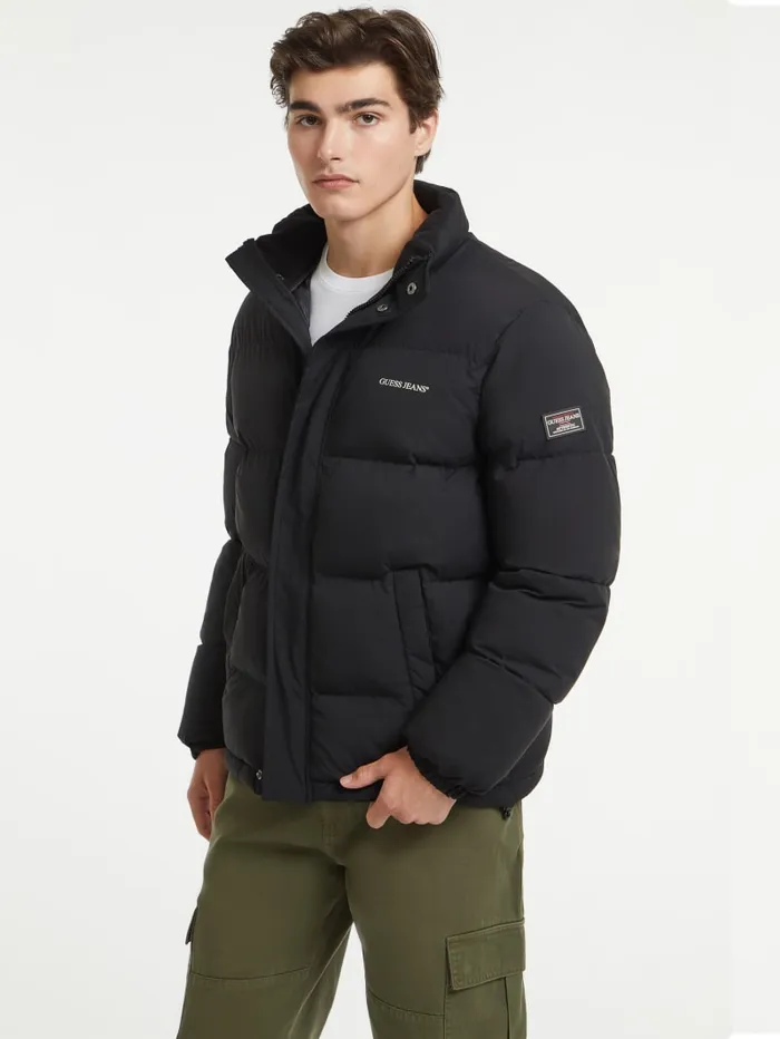 GUESS Jackets and Coats Regular Puffer Jacket White 8211 Men