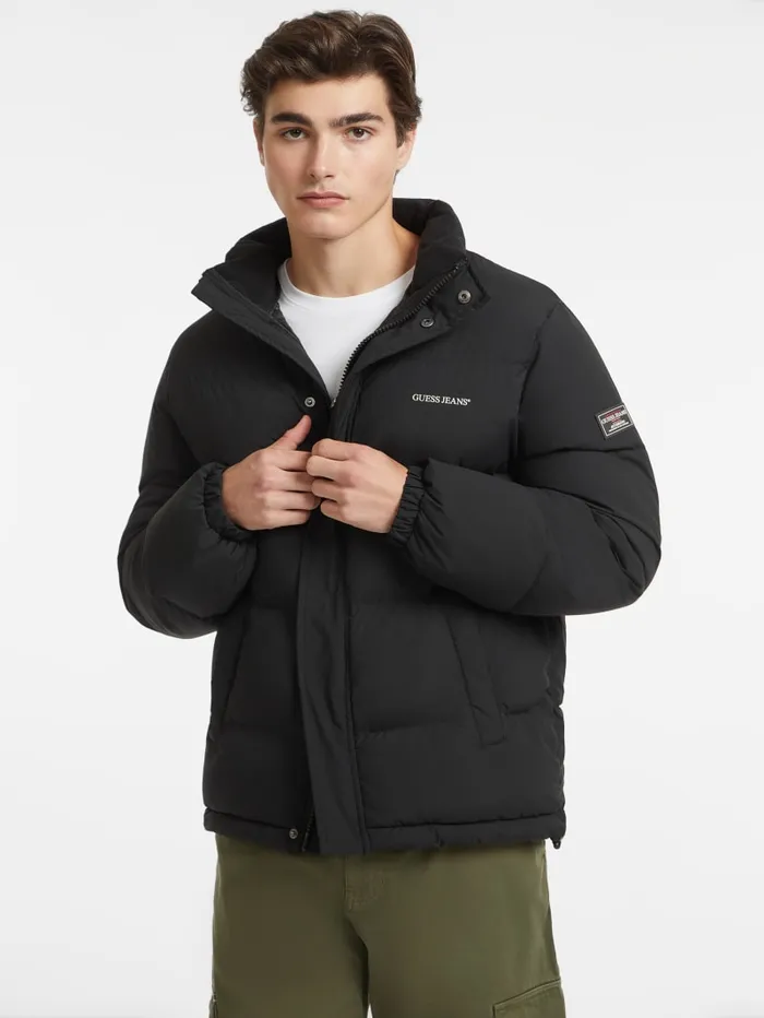 GUESS Jackets and Coats Regular Puffer Jacket White 8211 Men