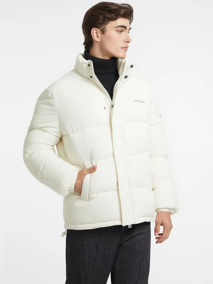 GUESS Jackets and Coats Regular Puffer Jacket White 8211 Men