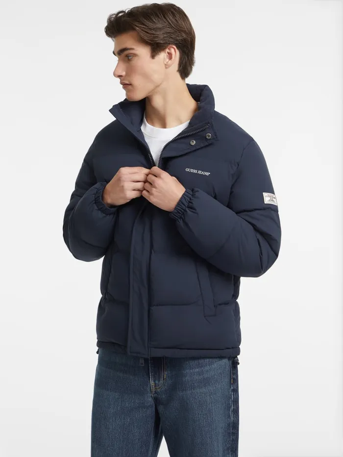 GUESS Jackets and Coats Regular Puffer Jacket White 8211 Men
