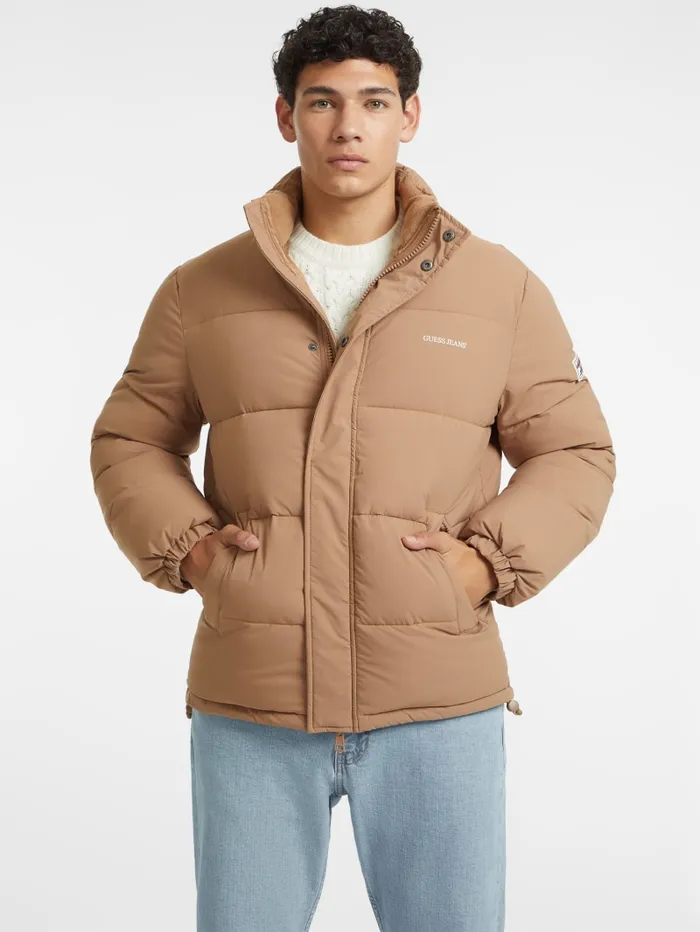 GUESS Jackets and Coats Regular Puffer Jacket White 8211 Men