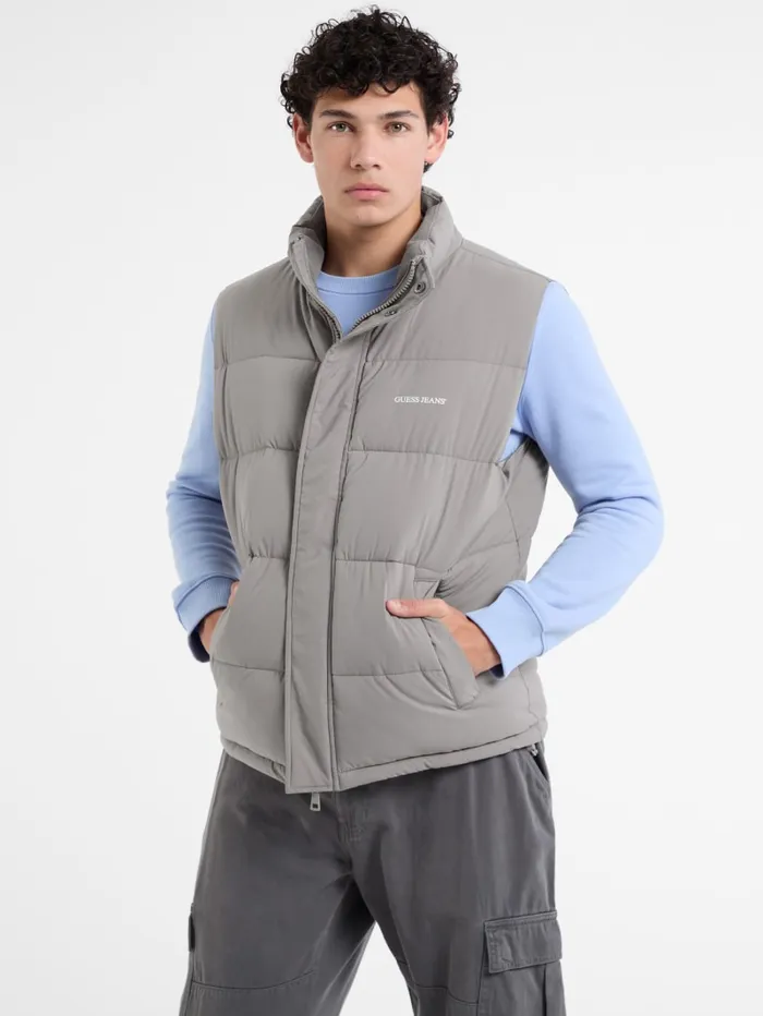 GUESS Jackets and Coats Regular Puffer Vest Brown 8211 Men