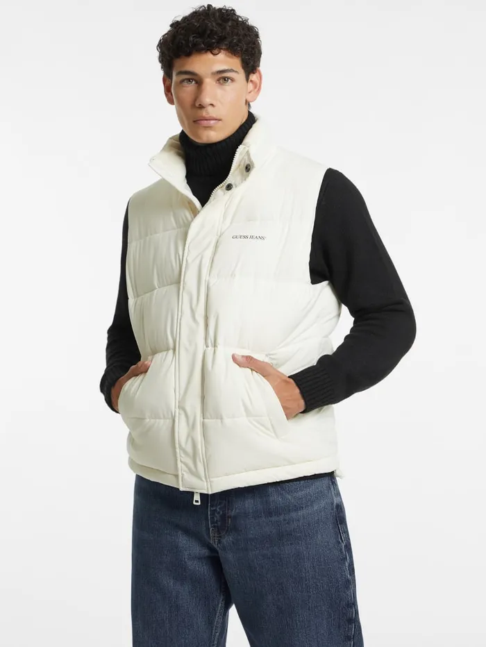 GUESS Jackets and Coats Regular Puffer Vest Brown 8211 Men