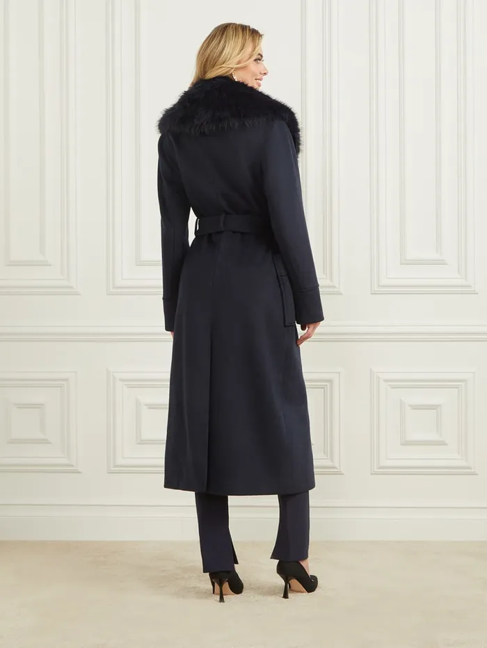 GUESS Jackets Charlize WoolBlend Coat Blue 8211 Women