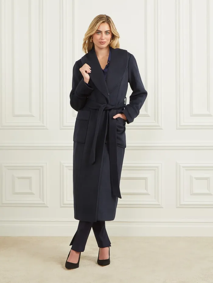 GUESS Jackets Charlize WoolBlend Coat Blue 8211 Women