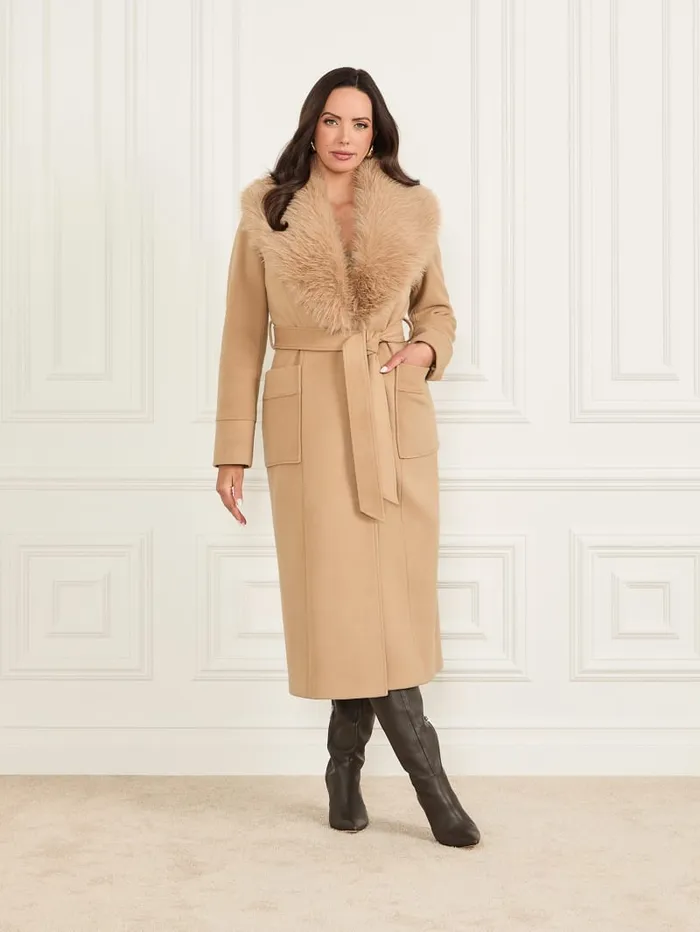 GUESS Jackets Charlize WoolBlend Coat Blue 8211 Women