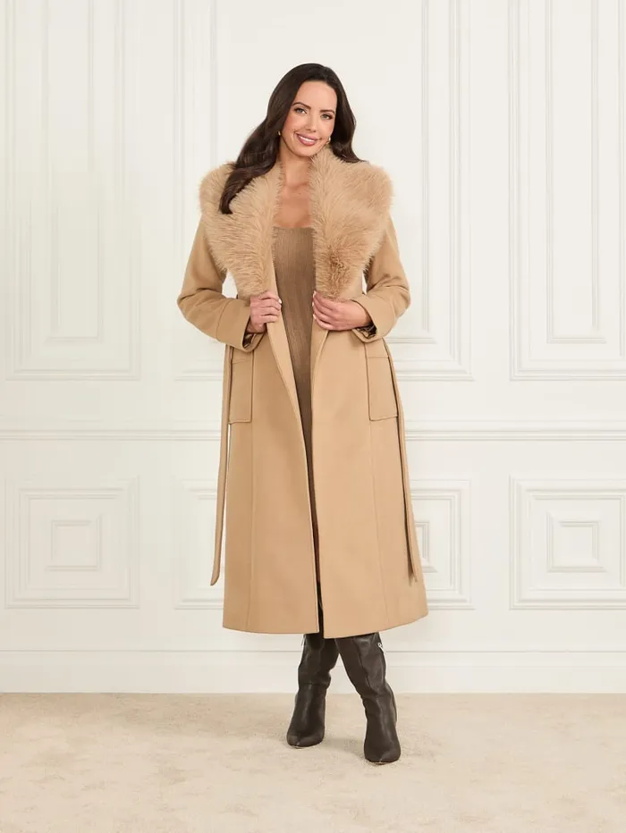GUESS Jackets Charlize WoolBlend Coat Blue 8211 Women