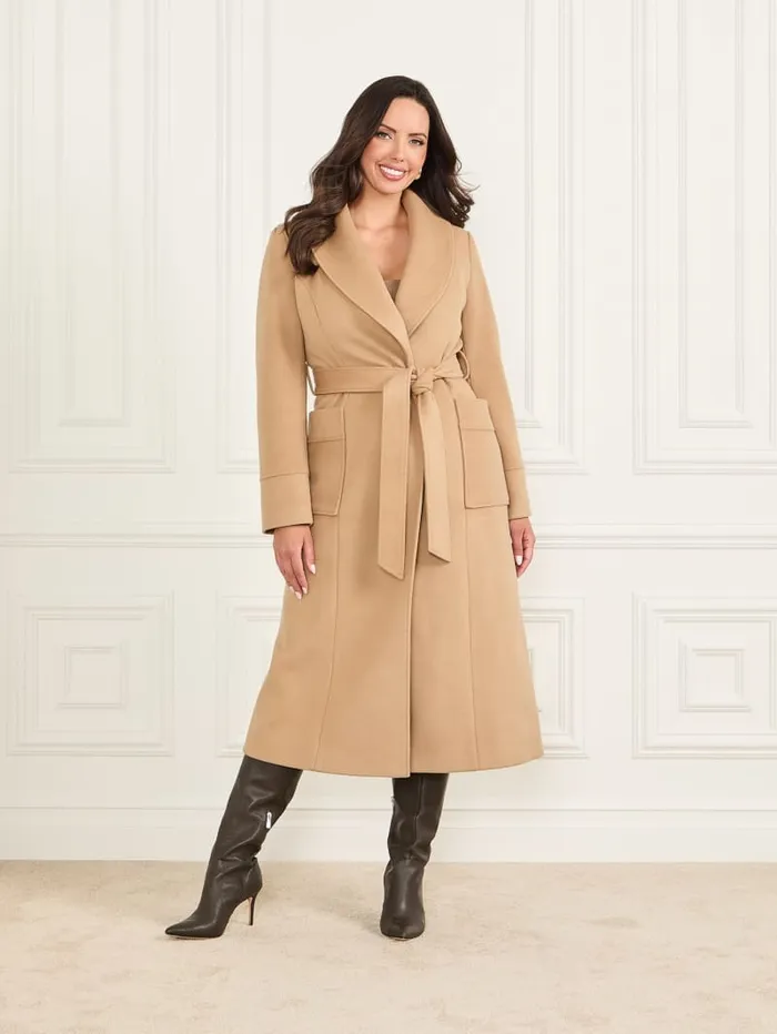 GUESS Jackets Charlize WoolBlend Coat Blue 8211 Women