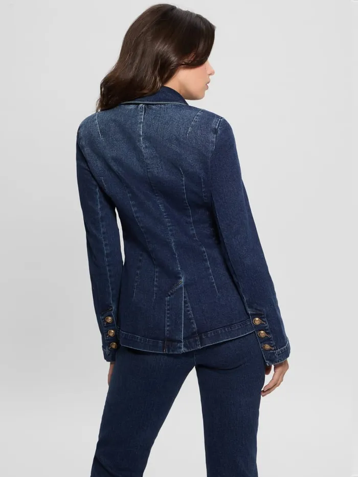 GUESS Jeans and Denim Alby Denim Blazer Blue 8211 Women