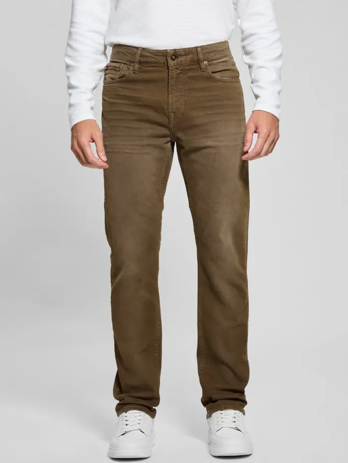 GUESS Jeans and Denim Davis Straight Jeans Brown 8211 Men
