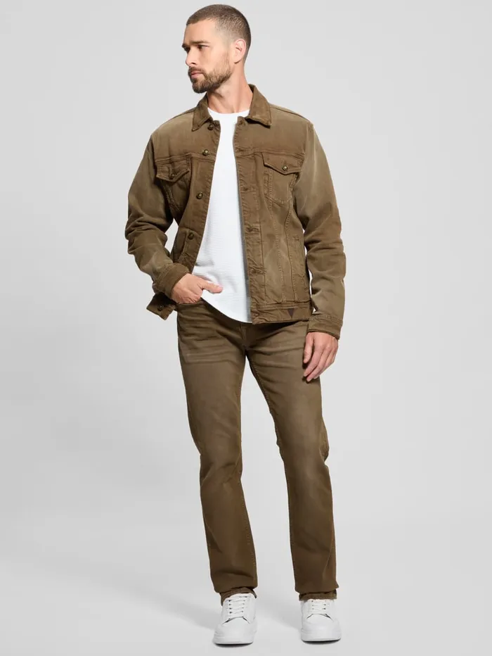GUESS Jeans and Denim Davis Straight Jeans Brown 8211 Men