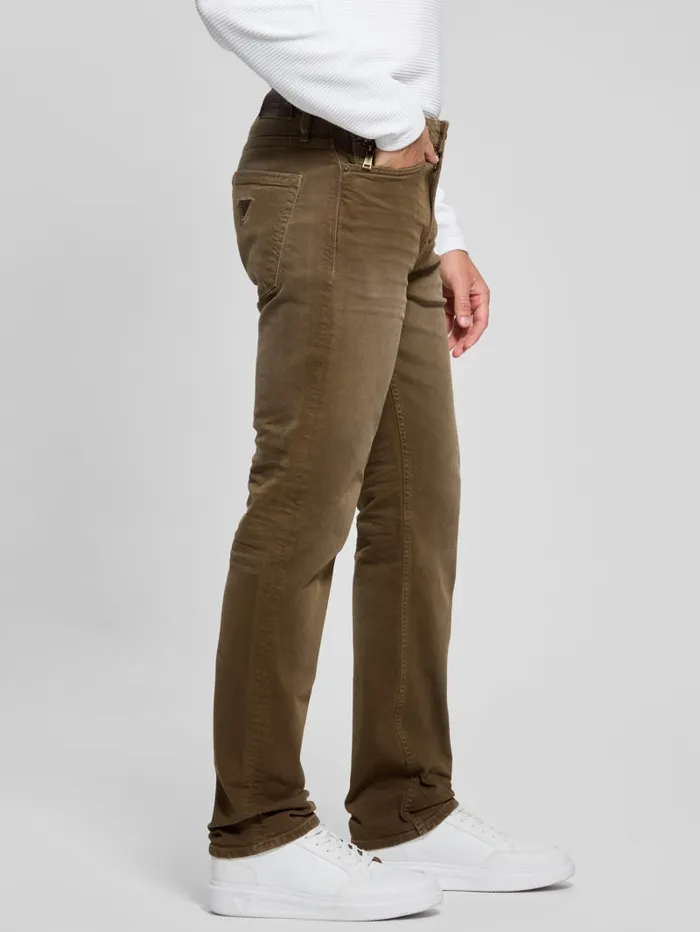 GUESS Jeans and Denim Davis Straight Jeans Brown 8211 Men