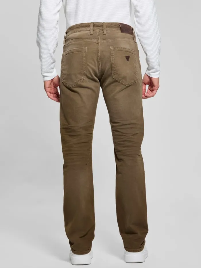 GUESS Jeans and Denim Davis Straight Jeans Brown 8211 Men