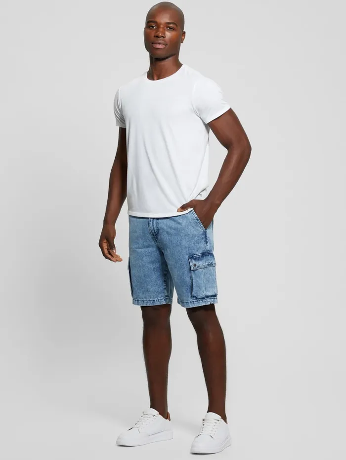 GUESS Jeans and Denim Denim Cargo Shorts Blue 8211 Men
