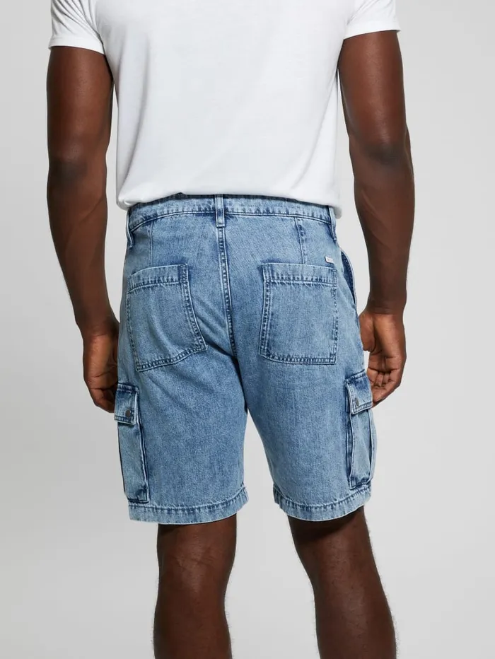 GUESS Jeans and Denim Denim Cargo Shorts Blue 8211 Men