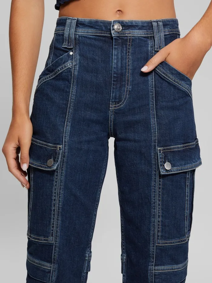 GUESS Jeans and Denim Eco 03980s Denim Cargo Pants Blue 8211 Women