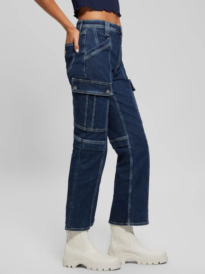 GUESS Jeans and Denim Eco 03980s Denim Cargo Pants Blue 8211 Women
