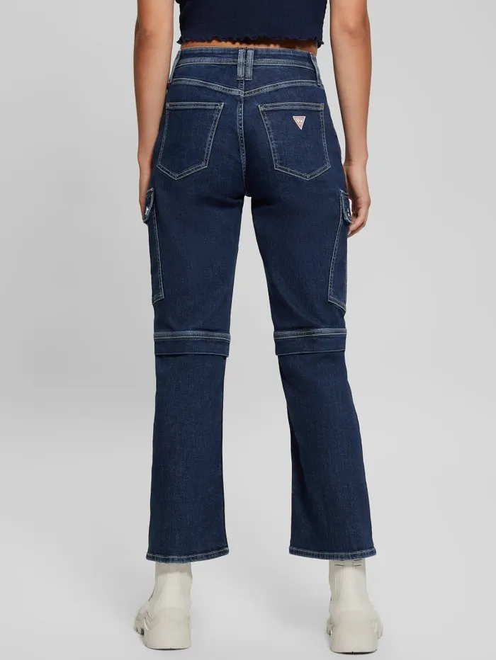 GUESS Jeans and Denim Eco 03980s Denim Cargo Pants Blue 8211 Women