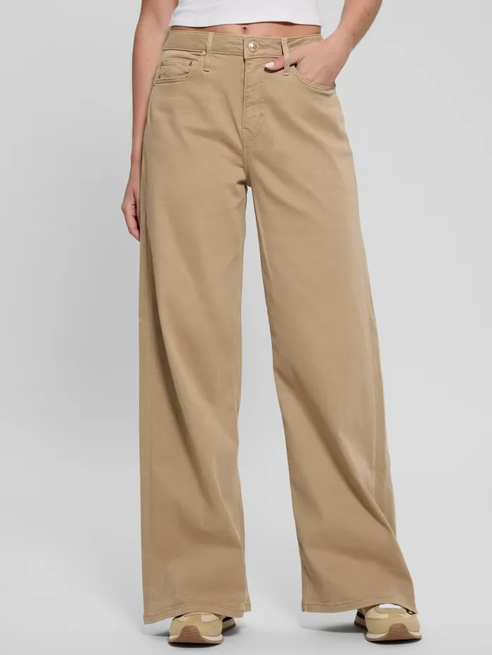 GUESS Jeans and Denim Eco Bellflower Pants Beige 8211 Women