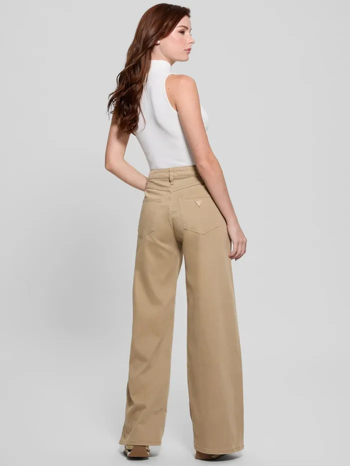 GUESS Jeans and Denim Eco Bellflower Pants Beige 8211 Women