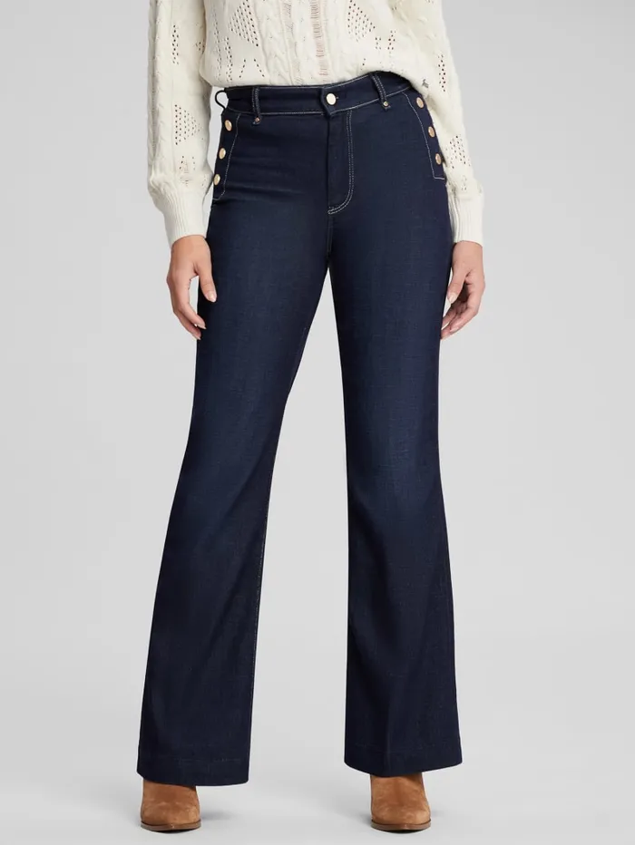 GUESS Jeans and Denim Eco Faye Sailor Flared Jeans Blue 8211 Women