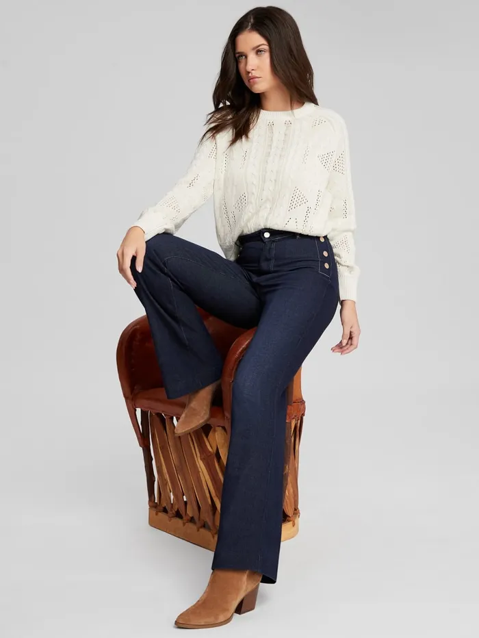 GUESS Jeans and Denim Eco Faye Sailor Flared Jeans Blue 8211 Women