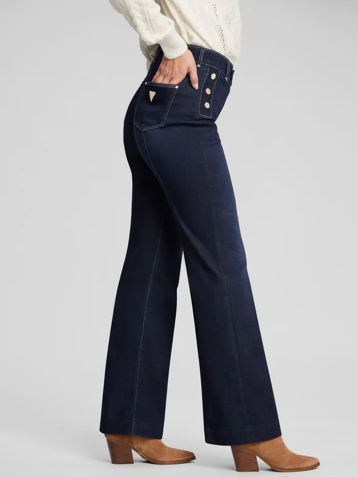 GUESS Jeans and Denim Eco Faye Sailor Flared Jeans Blue 8211 Women
