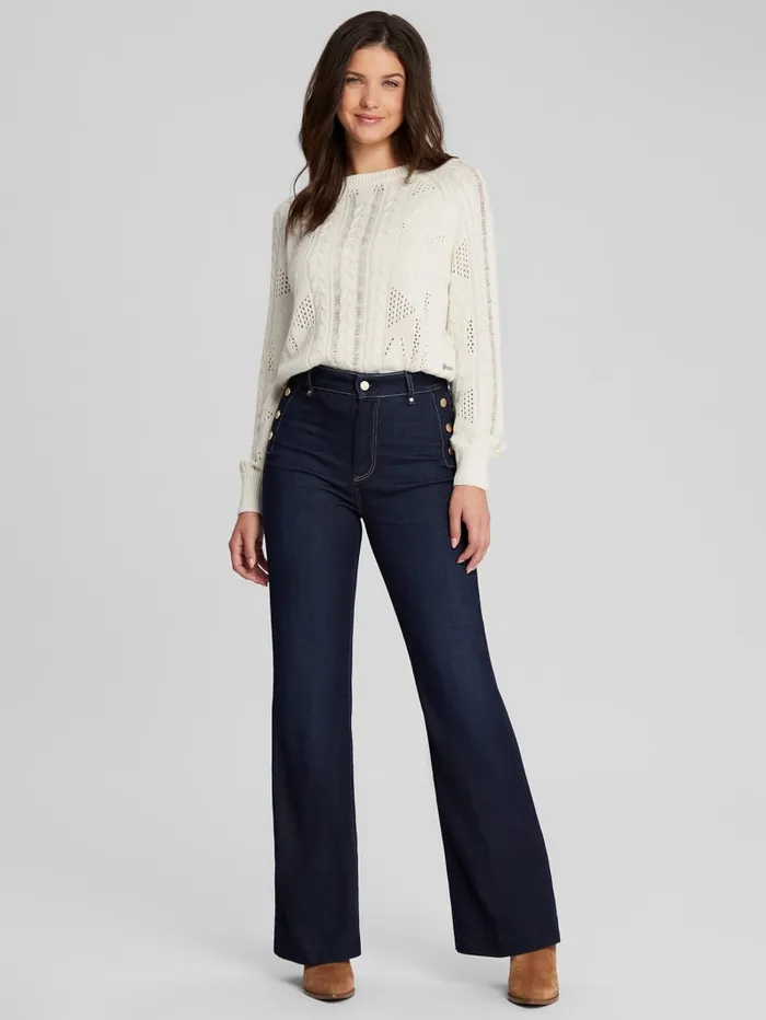 GUESS Jeans and Denim Eco Faye Sailor Flared Jeans Blue 8211 Women
